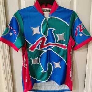 Nashbar Women's Multi-Colored Short Sleeve Polyester Cycling Jersey Medium